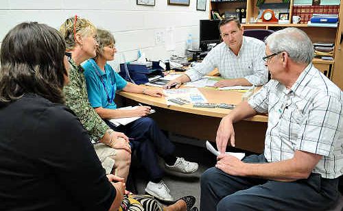 FRUSTRATED: Union workplace delegates Rahiaia Farnham, Colbi Van Der Es, Merrilyn Williams and David Ryan met with Member for Gympie David Gibson yesterday. FRUSTRATED: Union workplace delegates Rahiaia Farnham, Colbi Van Der Es, Merrilyn Williams and David Ryan met with Member for Gympie David Gibson yesterday.